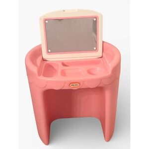 Vintage Little Tikes Pink Toy Vanity Dressing Table w/ Mirror&Storage CHILD SIZE